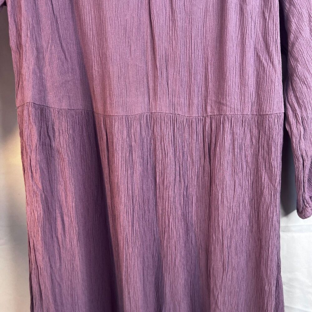 GAP Boho Whimsical Solid Purple Peasant Dress Fit… - image 4